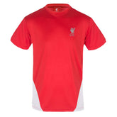 Liverpool FC T-Shirt Mens Poly - OFFICIAL Gift - Red White XL